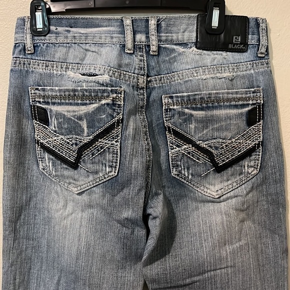 Men’s CJ Black Denim Boot Distressed Jeans Size 30x32 (GOOD) - Picture 4 of 9